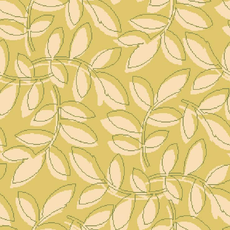 Ковролин Carus коллекция Blossom and Spring цвет оливковый рисунок крупные листья ворс короткий