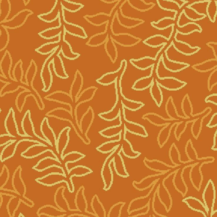 Ковролин Carus коллекция Blossom and Spring цвет оранжевый растительный орнамент ворс короткий