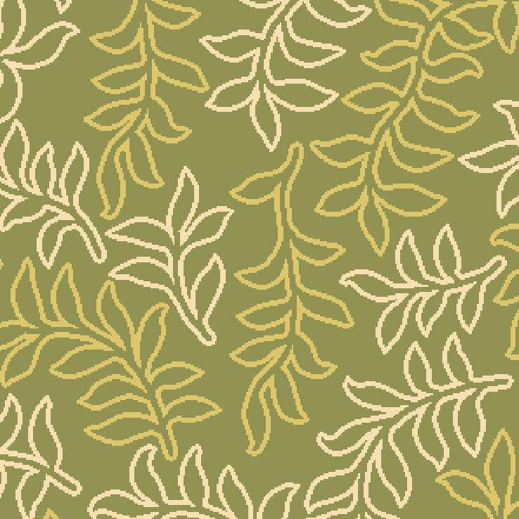 Ковролин Carus коллекция Blossom and Spring цвет зеленый растительный орнамент ворс короткий