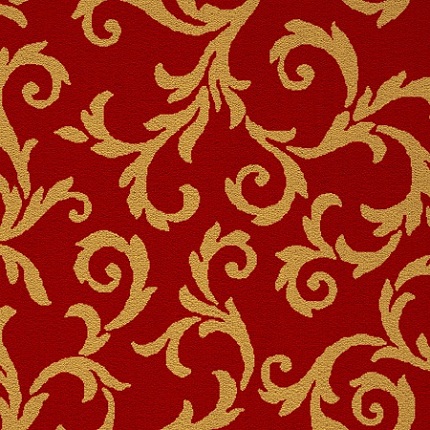 Ковролин Balsan коллекция Pm Mozart цвет красный с растительным рисунком