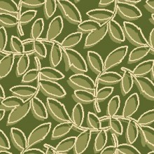 Ковролин Carus коллекция Blossom and Spring цвет зеленый рисунок крупные листья ворс короткий