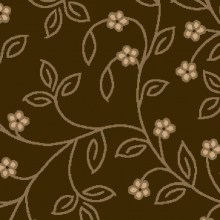 Ковролин Carus коллекция Blossom and Spring цвет коричневый с белыми цветами ворс короткий